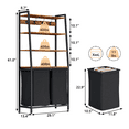 thumbnail image 6 of Satifur Laundry Basket Hamper Clothes Hamper with Oxford Fabric Pull-Out Bag 2-Tier Shelf, 6 of 7
