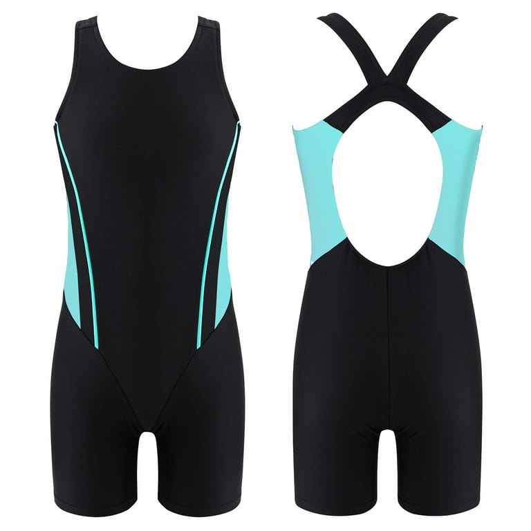 Aislor Girls Boyleg Cutout One-piece Swimsuits Swimming Costume