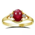 thumbnail image 2 of Red CZ Wedding Stylish Band Women's 18K Gold Plated Engagement Ring Size 6-10, 2 of 3