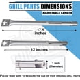thumbnail image 2 of Quickflame Set of 3 Universal Adjustable Burners for Gas Grills (12" to 17.5") from Weber, Dyna Glo, Nexgrill, Brinkmann, Master Forge & Others, Replacement Burners for Gas Grills, 2 of 6