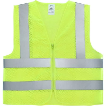 Neiko 53960A High-Visibility Safety Vest with Reflective Strips for Emergency, Construction, and Safety Use, Neon Yellow, XXX-Large