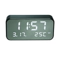 thumbnail image 2 of Reloj digital musical LED con puerto USB, espejo, función de repetición y calendario n. degree 2 Blanco negro, 2 of 9