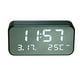thumbnail image 2 of Reloj despertador digital LED con puerto USB, visualización de hora, fecha y Blanco negro, 2 of 9