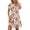 Pink, variant on Womens Summer Dresses Fashion Keyhole Neckline Midi Dress Casual Slim Short Sleeve Sundress Boho Floral Print Tunic Dress Stylish High Waist Knee-Length Beach Vacation Dress