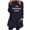 Navy, variant on WREESH Womens Fashion Sweatshirt Fuzzy Fleece Crewneck Sweatshirt Print Pullover Plus Size Long Sleeve Tops Round- Neck And Winter Loose Pocket Warm Blouse Tops White