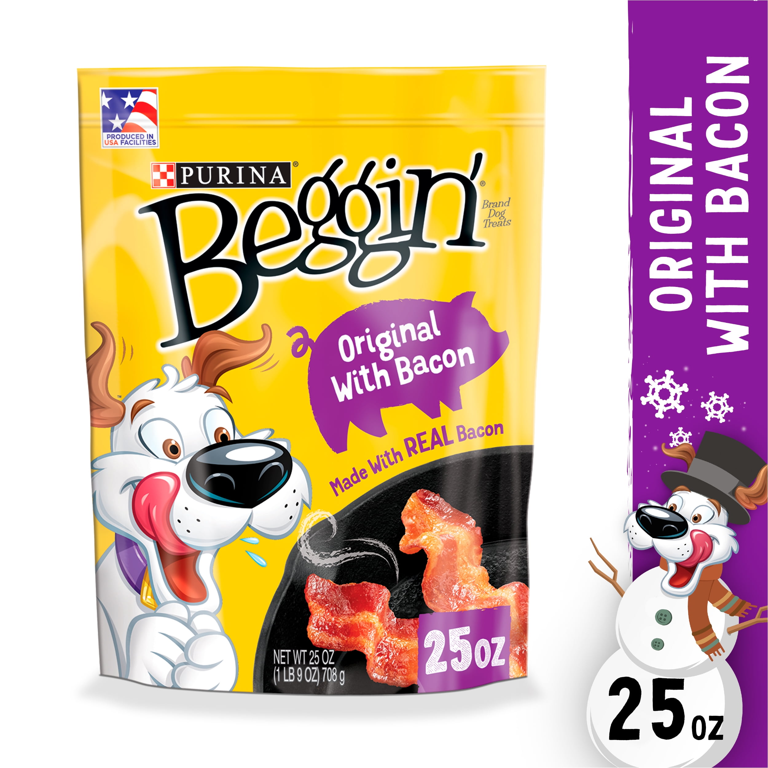 beggin bacon dog treats