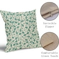 thumbnail image 4 of Aqua Floral Pillow Covers 20x20 Set of 2 Vintage Rustic Old Style Cute Small Flower Teal Cream Print Decorative Outdoor Pillowcases Farmhouse Throw Cushion Case Decor for Couch Sofa Bed, 4 of 6