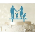 thumbnail image 1 of Wedding Cake Topper Family Silhouette Bride And Groom With Child Cake Toppers Color Option Available 6-7 Inches Wide, 1 of 1