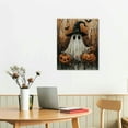 WGOD Vintage Halloween Wall Art, Ghost Wizard Canvas Painting Print