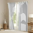 thumbnail image 3 of Manfei Modern Geometric Curtains Pack of 2 (42x84 Each),Stripe Lines Pattern Curtains Blackout,Gray Dot Bedroom Curtains For Girl Boys,Super Cozy Room Decor, 3 of 6