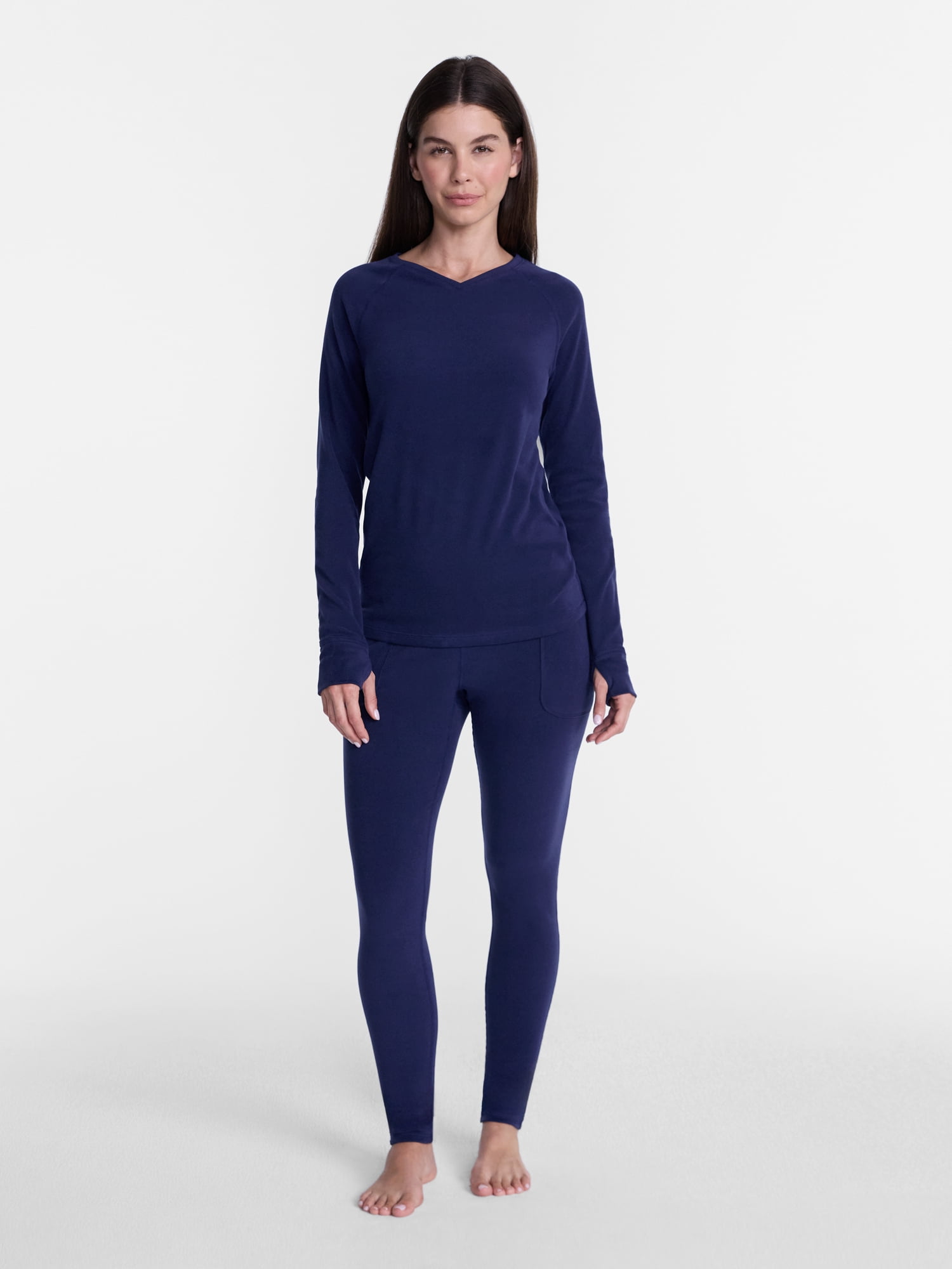 ClimateRight by Cuddl Duds Women’s Warmest Therma Suede High Rise Thermal Base Layer Legging, Sizes XS to 4X