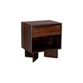thumbnail image 2 of Porter Designs Cambria Solid Sheesham Wood Nightstand - Gray, 2 of 10