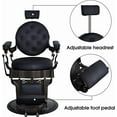 thumbnail image 5 of BarberPub Vintage Barber Chair Heavy Duty Metal Frame All Purpose Hydraulic Recline Salon Beauty Spa Equipment 2947, 5 of 6