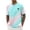 Mint Green, variant on Mens Summer Tops Palm Tree Print Short Sleeve Crewneck Lightweight Tee Shirts Mint Green L