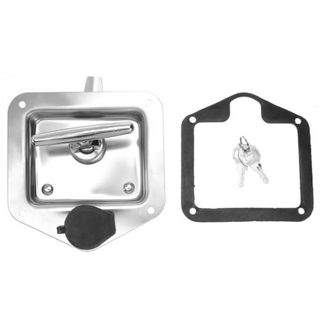 

2Pcs T Shaped Lock Tool Cabinet Lock Trucks Hanging Lock Paddle Lock Silver and Black