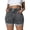 Gray-006, variant on Womens Plus Size Jean Shorts High Waisted Stretchy Ripped Frayed Folded Hem Denim Shorts Light Blue 18W