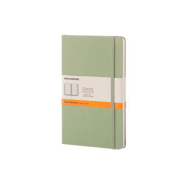 Moleskine Classic Ruled Large Notebook, Hard Cover, Willow Green, 5 x 8