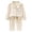 0-Beige435, variant on WOYY Toddler Girls Fleece Outfits Long Sleeve Button Up Shirt Pants Sleepwear Set, Sizes 3-4T