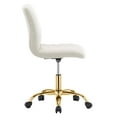 thumbnail image 4 of Modway Ripple Armless Performance Velvet Office Chair in Gold Ivory, 4 of 9