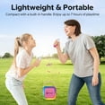 thumbnail image 4 of (2 pack) Contixo KS1 Mini Karaoke Machine for Kids with Bluetooth Speaker and Wireless Microphones, Pink, 4 of 9