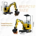 thumbnail image 4 of MMS 1 Ton Mini Excavator with 13.5 HP RATO Gasoline Engine, Bucket, Canopy, Compact Backhoe Digger Crawler Excavator for Farm, Construction, Gardening, 4 of 8