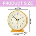 thumbnail image 2 of DESIGNICE Alarm Clock Simple and Aesthetic Ins Style Battery Operated Alarm Clock Soft Night Light Desk Clock Orange, 2 of 5