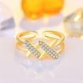 thumbnail image 3 of Minnieouse Anillo abierto para mujer ajustable elegante Vintage joyería de mano Oficina hija regalo personalizado accesorios de disfraz oro Gold 20piezas, 3 of 5