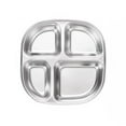 thumbnail image 2 of Homerr Stainless Steel Dinner Plate Safe Baby Feeding Dish Cartoon Design Stainless Steel Dinner Plate for Kids Children Compartment Tray, 2 of 8