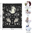 thumbnail image 4 of Black Gothic Moon Flower Star Pattern Blanket,Comfortable Soft Lamb Wool Throw Blanket,All Season,Warm Lightweight Blankets for Sofa Bed Couch Living Room Chair,30"x40", 4 of 4