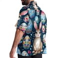 thumbnail image 3 of Easter Men's Casual Poplin Printed Button Down Short Sleeve Summer Beach Shirts - Unisex, 3 of 6