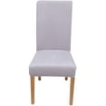 thumbnail image 2 of Smiry Velvet Stretch Dining Room Chair Covers Soft Removable Dining Chair Slipcovers Set of 4, Light Grey, 2 of 7
