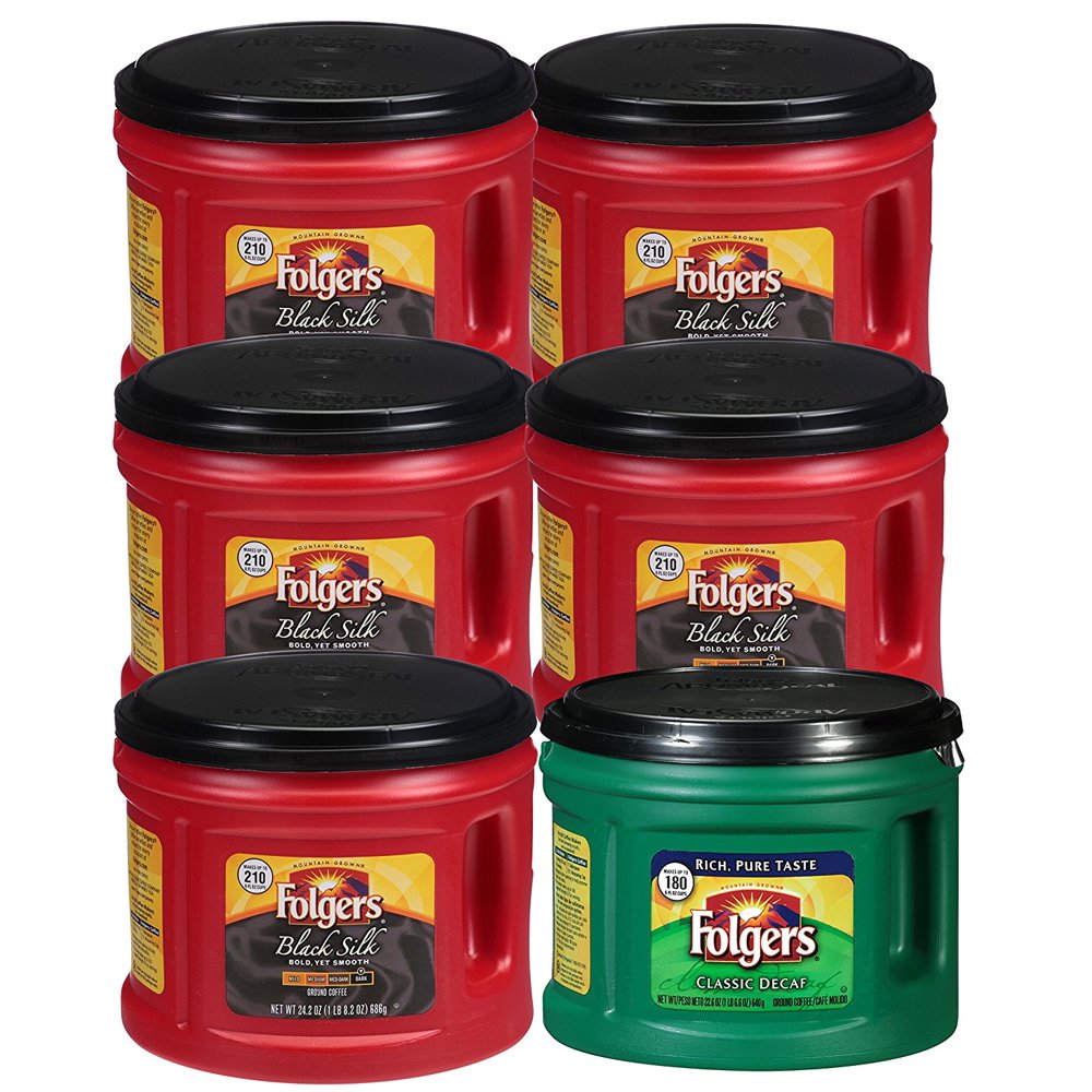 Folgers Coffee Combo 524.2oz Black Silk Coffee & 122.6oz Classic