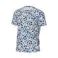 thumbnail image 6 of Wukai Seaside Primary Color Print Men's Short-Sleeved Mesh T-Shirt,Quick-Dry Short Sleeve Workout T-Shirt-4X-Large, 6 of 8
