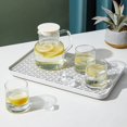thumbnail image 5 of Bonilve Rejilla pequeña para secar tazas y platos, tabla de drenaje de cocina para fregadero de cocina, bandeja de drenaje de platos, color blanco con escurridor, lo suficientemente grande para mostra, 5 of 5