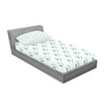 thumbnail image 2 of Ambesonne Retro Fitted Sheet & Pillow Sham Set, Minimalist Arrows, Twin, Pale Peach Turquoise, 2 of 2