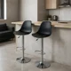 thumbnail image 3 of Silla para Bar y Barra de Cocina con Respaldo y Reposapies de Altura Ajustable Banco Taburete Giratorio con Asiento Acolchado de Diseño Moderno Negro, 3 of 7