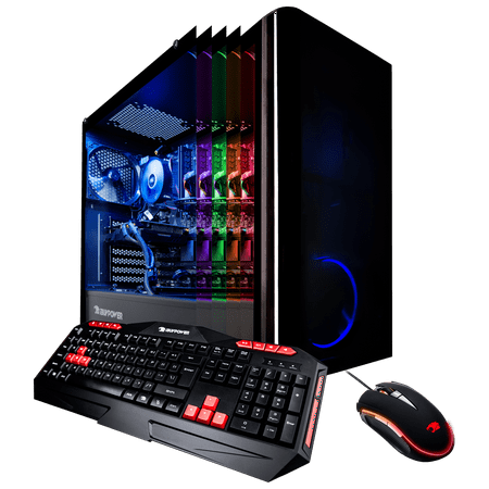 iBUYPOWER View9000W - Gaming Desktop PC - VR Ready - Intel i7 8700 - 16GB Memory - NVIDIA GeForce GTX 1070 8GB - 240GB SSD - 1TB Hard Drive - Wi-Fi - Windows 10 Home 64-Bit (Available in