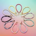 thumbnail image 4 of Cinta de cristal de silicona, 33 cm (13") con broche y oso para mujeres, tarjeta de identificación de teléfono (morado), 4 of 6