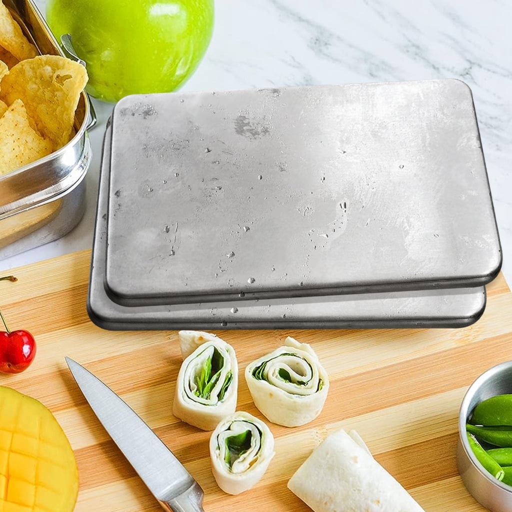 Geemin Ice Packs for Lunch Boxes Reusable Stainless Steel Ice Packs for Coolers, Camping, and Picnic Baskets Metal lunch box Ice Packs Keep Food and Drinks Fresh and Cool
