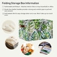 thumbnail image 6 of Watercolor Tropical Leaf Line Square Storage Basket Storage Bins Canvas Storage Organizer Closet Shelf Organizer for Home Office, 1 Pc, 6 of 7