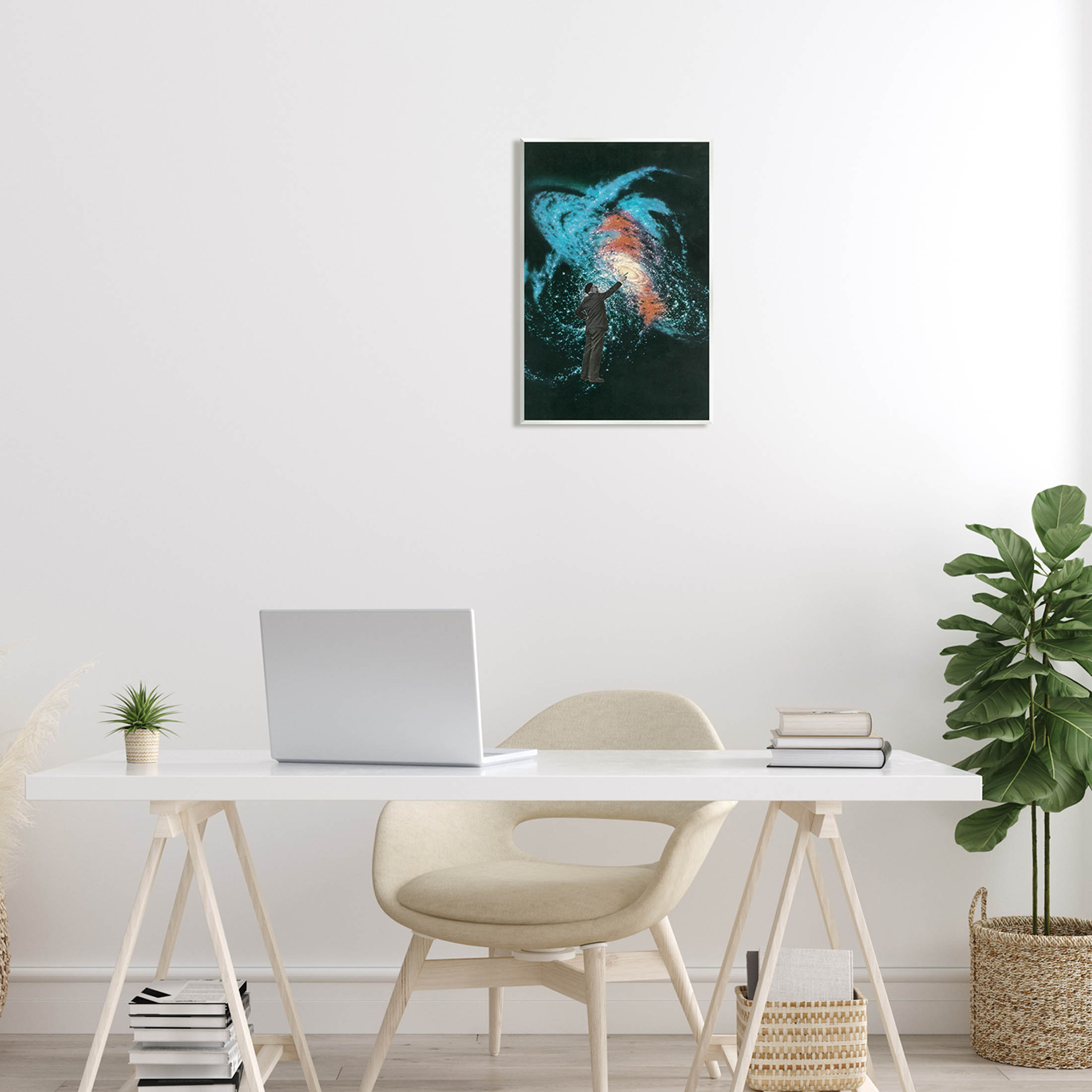 Stupell Industries Vivid Nebula Collage Surreal Person Graphic Art Unframed Art Print Wall Art, Design by Matheus Lopes Castro