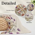 thumbnail image 3 of Purple Red Spring Floral Body Pillow Covers 20"x54", Watercolor Botanical Summer Flowers Soft Brushed Breathable Throw Pillow Covers, Pillowcase with Zipper for Couch Sofa Bedroom Living Room, 3 of 9