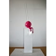 thumbnail image 4 of Nifao Red Lollipop Mounted on A White Pedestal Resin Statue – Outdoor Garden Decor Sculpture, 10"L x 10"W x 59"H, 4 of 11