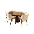 thumbnail image 1 of Comedor de madera de parota natural para 6 personas color beige, 1 of 9