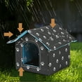 thumbnail image 2 of BESTSKY Cat House,Lightweight and Compact Heated Cat House for Outside,Simple to Take Outdoors Outdoor Cat House,Style2,35*33*30cm, 2 of 4