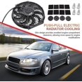 thumbnail image 3 of 12 Inch Universal Electric Slim Fan Push Pull Radiator Engine Cooling Fan Mount Kit 12v Auto Ventilation Fan 2250rpm Car Exhaust Radiator With Mount K, 3 of 5