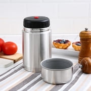 Mainstays Food Jar Insulated Food Storage Container, Stainless Steel, 27oz, Perfect for School Lunches and Activities to Keep Meals Hot or Cold