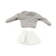 thumbnail image 2 of 1/12 Cabresco de la manga larga y falda de la falda del hombro del hombro para figuras de acción de 6 pulgadas Accesorios de ropa de muñeca BJD top gris, 2 of 8