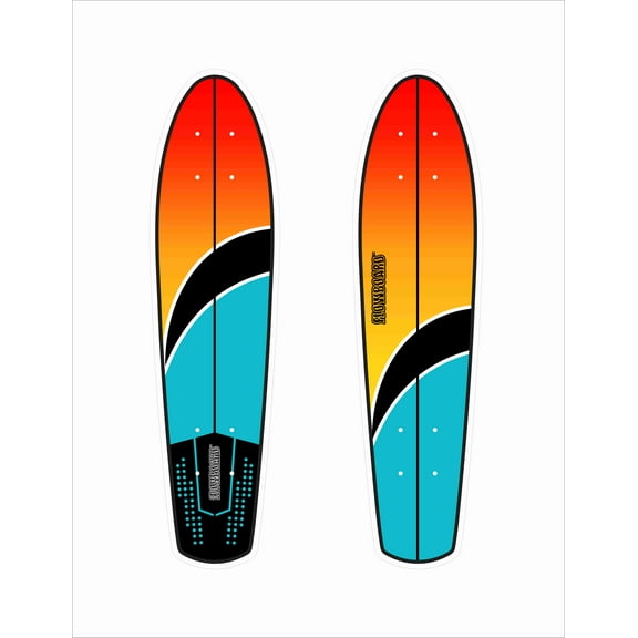 Kids Skateboard 27 Inch Complete Flowboard Skate Board W/ Trucks and Light Up Wheels - Custom Scratch Free Graphics Great for Kids, Boys, Girls, Youth and Beginners 27” X 6.25”