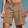 thumbnail image 5 of Bermuda Shorts for Men Summer Casual Elastic Waist Straight Leg Lightweight Beach Shorts with Pockets, 5 of 5
